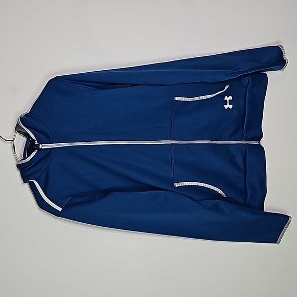 Under Armour blue medium zip up athletic hoodie - Picture 1 of 6
